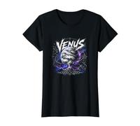 Venus Ra 10H 52M 22S Dec 08 08 28 Celestial Map Value Graphic T-Shirt, Women, Black, XL