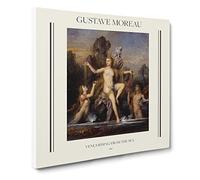 Venus Rising From The Sea By Gustave Moreau Canvas Print | Gallery Wrapped 30mm Frame Wall Art | 20x20 inches | Ready to Hang | Coastal Seascape Picture | Living Room Bedroom Lounge Office
