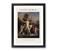 Venus Rising From The Sea By Gustave Moreau Exhibition Museum Painting Framed Print | A3 Black Framed Wall Art | Ready to Hang | Modern Nautical Picture | Living Room Bedroom Lounge Office
