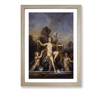 Venus Rising from The Sea by Gustave Moreau Framed Print | A2 Oak Framed Wall Art | Ready to Hang | Modern Nautical Picture | Living Room Bedroom Lounge Office