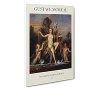 Venus Rising from The Sea Gustave Moreau Canvas Print | Gallery Wrapped 30mm Frame Wall Art | 30x20 inches | Ready to Hang | Coastal Seascape Picture | Living Room Bedroom Lounge Office