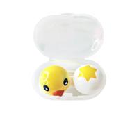 Venus Star & Duck Contact Lens Case - Contact Lens Storage Set with Mirror, Bottle, Tweezers & Contact Lenses Insert Aid - Lens Container for Soft & Hard Lenses, yellow, Contact lens case (right/left