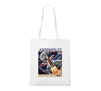 Venus Style Artemis II 2026 Back To The Moon Space Exploration Lunar Mission Rocket Tote Bag White