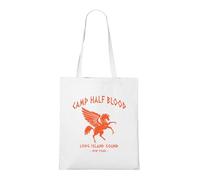 Venus Style Camp Half Blood Pegasus Winged Horse Greek Mythology Vintage Orange Long Island New York Tote Bag White