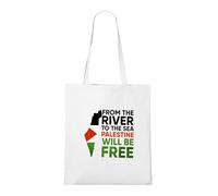 Venus Style From The River To The Sea Palestine Will Be Free Typography Map Tote Bag White