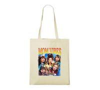 Venus Style Mom Vibes Retro 90s Bootleg Vintage Collage Funny Motherhood Graphic Tote Bag Natural