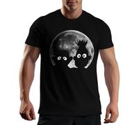 Venus Style Puppets Bert and Ernie in the Moonlight Shadow Men's Black T-Shirt Size XL