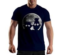Venus Style Puppets Bert and Ernie in the Moonlight Shadow Men's Navy Blue T-Shirt Size XL