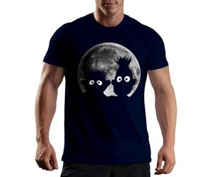 Venus Style Puppets Bert and Ernie in the Moonlight Shadow Men's Navy Blue T-Shirt Size XL
