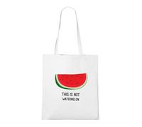 Venus Style This Is Not Watermelon Surrealism Art Parody Funny Fruit Typography Tote Bag White