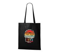 Venus Style Vintage 1974 Limited Edition Retro Birthday Aged To Perfection 70s Tote Bag Black