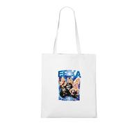 Venus Style Vintage Bootleg Erika Y2K Electric Blue Lightning Nostalgic 90s Graphic Tote Bag Tote Bag White