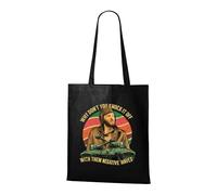 Venus Style Why Don't You Knock It Off With Them Negative Waves Retro Tank Commander Tote Bag Black