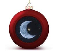 Venus Transit Christmas Ornaments Balls Shatterproof Large Xmas Tree Decorations Balls Red Decorative Hanging Ball for Farmhouse Home Fireplace Decor Holiday Party Favors