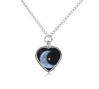 Venus Transit Pet Urn Necklace for Dog Cat Ashes Heart Cremation Keepsake Pendant Memorial Jewelry Gifts for Women Men