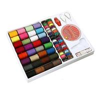 Venus valink Sewing Machine Thread Set, Portable 64 Rolls Sewing Machine Line Thread Spool Set Bobbin Cotton Reel Needle Tape Sewing Kits for Home Travel Emergency Use