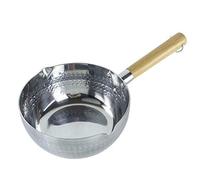 Venus valink Stainless Steel Saucepan Instant Noodle Pot Milk Pot with Wooden Handle Nonstick Soup Pan, Heat-Resistant Cooking Pan Pour Kitchen Tool