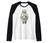 Venus von Willendorf Prehistoric Art Body Positive Raglan Baseball Tee