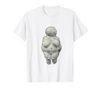 Venus von Willendorf Prehistoric Art Body Positive Value Graphic T-Shirt, Men, White, S