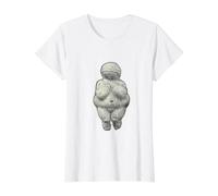 Venus von Willendorf Prehistoric Art Body Positive Value Graphic T-Shirt, Women, White, S