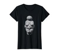 Venus von Willendorf Stone Age Archaeology Prehistoric Value Graphic T-Shirt, Women, Black, L