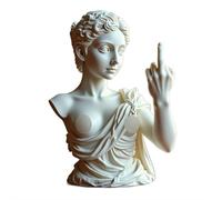 Venus with Attitude - The Original ‘Talk to The Hand’ Icon! Unapologetic Resin Venus Middle Finger Statue,Humorous Art Collectible for Office, Home or Party Decor with Clear Details (A)