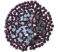 VENUS3 Premium DMC Hot Fix Rhinestone Glass Gemstones Sparkling Flat Back Iron or Glue on Diamante DIY Art and Craft Nail Art Bling Beads (SS20: 4.8-5mm - 100 Stones/Pack, Amethyst)