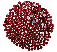 VENUS3 Premium DMC Hot Fix Rhinestone Glass Gemstones Sparkling Flat Back Iron or Glue on Diamante DIY Art and Craft Nail Art Bling Beads (SS16: 3.8-4mm - 200 Stones/Pack, Siam)