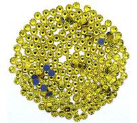 VENUS3 Premium DMC Hot Fix Rhinestone Glass Gemstones Sparkling Flat Back Iron or Glue on Diamante DIY Art and Craft Nail Art Bling Beads (SS30: 6.5mm - 50 Stones/Pack, Citrine)
