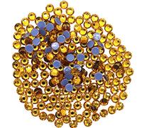 VENUS3 Premium DMC Hot Fix Rhinestone Glass Gemstones Sparkling Flat Back Iron or Glue on Diamante DIY Art and Craft Nail Art Bling Beads (SS16: 3.8-4mm - 200 Stones/Pack, Topaz)