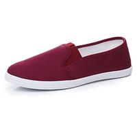 VenusCelia Women's Fortius Canvas Slip-On Sneaker, Burgundy, 5 UK
