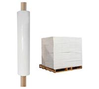 Venuscello® 1 Roll x Pallet Stretch Shrink Wrap Extended Core 400mm x 20mu White Opaque Roll Cling Wrapping Film Wrapping for Moving House, Furniture & Industrial Uses