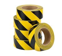 Venuscello® 1 x 50mm x 33m Floor Marking Tape Black Yellow LDPE Heavy Duty High Visibility Hazard Safety Lane Aisle Warehouse Tape