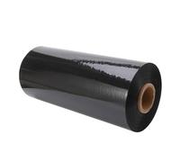Venuscello® 1 x Black Pallet Wrap Machine Roll Non-Extended Core 500mm x 1500m Heavy Duty 23mu Stretch Film Industrial Strength Cling Packaging Shrink Waterproof Tear Resistant For Furniture