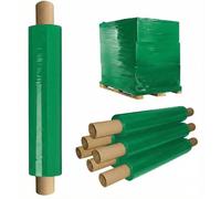 Venuscello® 1 x Pallet Shrink Wrap Stretch Film Green 400mm x 200m 20mu Cling Wrapping Film Extended Core Roll Waterproof Tear Resistant Use for Packaging Furniture Protection