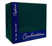 Venuscello 100 Pack Holly Green Paper Napkins 2-Ply Disposable Table Napkins - Soft and Strong Paper Serviettes for All Occasions - Everyday Tissues for Cleaning Spills & Wiping Surfaces