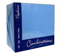 Venuscello 100 Pack Sky Blue Paper Napkins 2-Ply Disposable Table Napkins - Soft and Strong Paper Serviettes for All Occasions - Everyday Tissues for Cleaning Spills & Wiping Surfaces