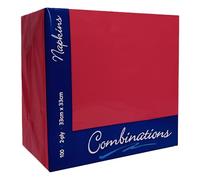 Venuscello® 100 x Burgundy Serviettes Tissue Paper Napkins Disposable 2-Ply 33cm for Catering Wedding Birthday Parties Dinner Lunch