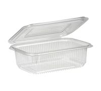 Venuscello® 100 x Hinged Lid Salad Containers 1500cc Clear Plastic Reusable Food Container Ideal for Fruits Sandwich Cake Display