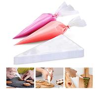 Venuscello® 100 x Icing Piping Savoy Disposable Clear Mash Non Sticky Thick 21" Bags for Decorating Cookies, Cake, Pastry Ideal for Baking Easy to Grip and Comfortable (50)