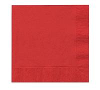 Venuscello 100 x Red Swantex Paper Napkins Parties Napkins 33cm x 33cm 2-Ply Disposable Ideal for Birthday, Wedding Catering & Dinner