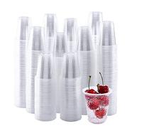 Venuscello® 100 x Reusable Clear Plastic Cups 7oz Party Tableware Set for All Type of Drinkings Catering Supply