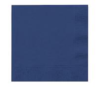 Venuscello® 100 x Serviettes Paper Napkins Navy Blue Disposable Recyclable Tissue 2-Ply 33cm for Catering Wedding Birthday Parties - 100 in Each Pack