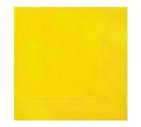 Venuscello 100 x Sunny Yellow Swantex Paper Napkins Parties Napkins 40cm 2-Ply Disposable Ideal for Birthday, Wedding Catering & Dinner