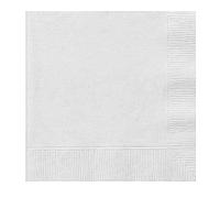 Venuscello 100 x White Swantex Paper Napkins Parties Napkins 33cm x 33cm 2-Ply Disposable Ideal for Birthday, Wedding Catering & Dinner