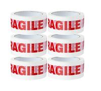 Venuscello® 12 x Fragile Tape Rolls 48mm x 66m Ideal for Parcel Packing House Moving Courier Packaging Heavy Duty Shipping Cello Tape