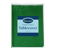 Venuscello 2 x Dark Green Paper Table Cover Cloths, 90cm x 90cm Square, Disposable, Folded, for Birthday Party