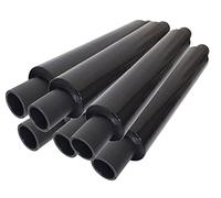 Venuscello® 2 x Pallet Shrink Wrap Stretch Film Black 400mm x 300m 20mu Cling Wrapping Film Plastic Core Roll Waterproof Tear Resistant Use for Packaging Furniture Protection