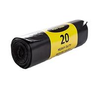 Venuscello 20 x Bin Liners Bags 100l Black Heavy Duty Refuse Sacks Rubble Rubbish Bags for Construction Garbage Bio hazard Wastage 29 x 34 inch