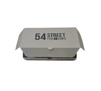 Venuscello® 20 x Fish & Chips Fast Food Meal Kraft Boxes Food Takeaway Cardboard Container for Outlets & Cafes - 12" x 5" x 2"